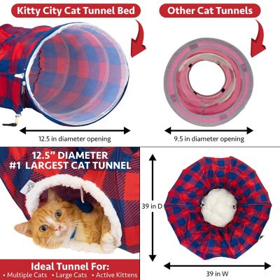 Image showing  39 in. L Tunnel Cat Bed
