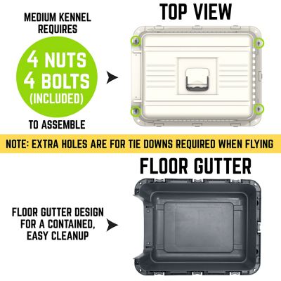 Image showing  1-Door Medium Plastic Dog Kennel, 20.75 in. x 20 in. x 26.5 in.