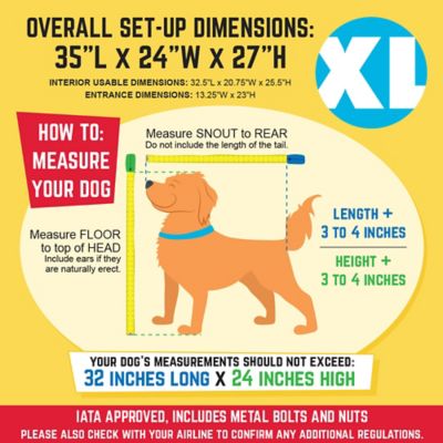 Image showing  1-Door Plastic Dog Kennel, Extra Large, 29 in. x 23.75 in. x 35.5 in.