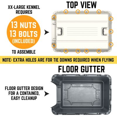 Image showing  1-Door Plastic Dog Kennel, XXL, 31.5 in. x 26.25 in. x 39.5 in.