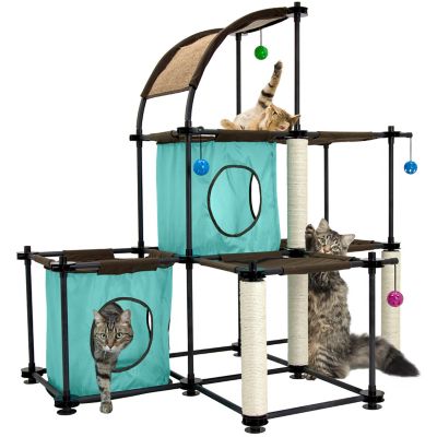 Kitty City 46.75 in. Steel Claw Mega Kit Cat Play Sey