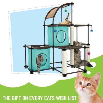 Image showing 5 th Kitty City 46.75 in. Steel Claw Mega Kit Cat Playset