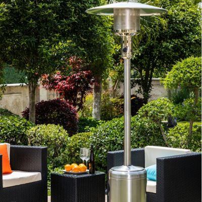 Image showing  47,000 BTU Standing Patio Heater, Stainless Steel
