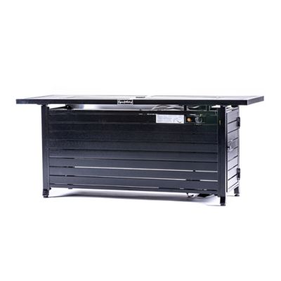 Image showing  Rectangular Fire Pit, Hammered Black