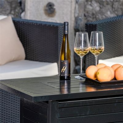 Image showing 7 th Legacy Heating Rectangular Fire Pit, Hammered Black