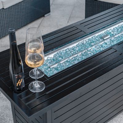 Image showing 8 th Legacy Heating Rectangular Fire Pit, Hammered Black