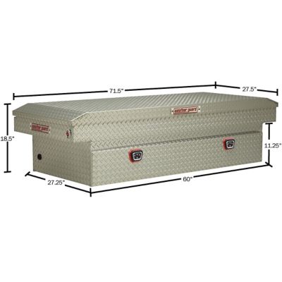 Image showing  15.5 cu. ft. Aluminum Extra Wide Standard Profile Crossover Truck Tool Box for Full Size Trucks, 72 in. x 27.5 in.