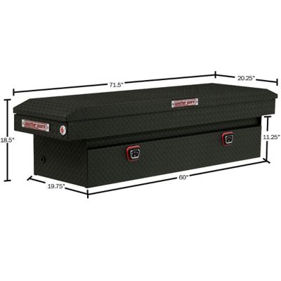 Image showing  10.5 cu. ft. Aluminum Standard Profile Crossover Truck Tool Box for Full Size Trucks, 72 x 20.5in.