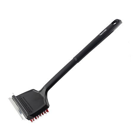 Dyna-Glo 18 in. Flat-Top Grill Brush with Nylon Bristles and Stainless Steel Scraper