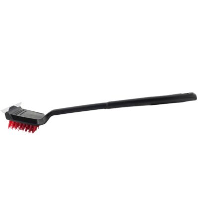 Image showing 6 th Dyna-Glo 18 in. Flat-Top Grill Brush with Nylon Bristles and Stainless Steel Scraper