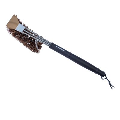 Dyna-Glo 18 in. Grill Brush with Palmyra Bristles and Stainless Steel Scraper