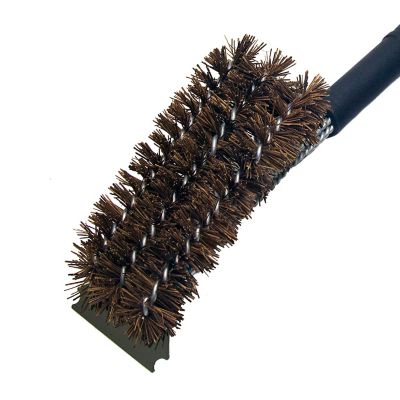 Image showing  18 in. Grill Brush with Palmyra Bristles and Stainless Steel Scraper