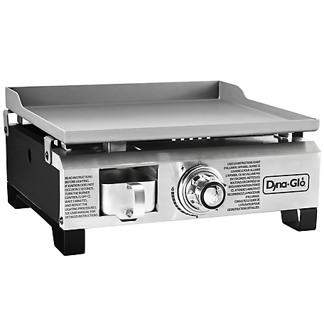 Dyna-Glo Portable 18,000 BTU Liquid Propane Gas Griddle, Stainless Steel