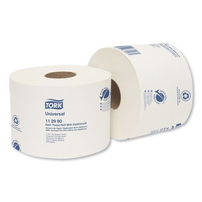 Tork Universal Bath Tissue Rolls with OptiCore, Septic Safe, 1-Ply, White, 1,755 Sheets/Roll, 36/Carton