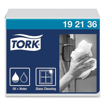Tork Heavy-Duty Paper Wiper, 1/4 Fold, 12.5 in. x 13 in., White, 56/Pack, 16 Packs/Carton