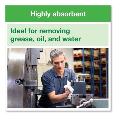 Image showing  Heavy-Duty Paper Wipers, 1/4 Fold, 12.5 in. x 13 in., White, 56 ct., 16-Pack