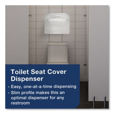 Image showing 6 th Tork Toilet Seat Cover, Half-Fold, 14.5 in. x 17 in., White, 250/Pack, 20 Packs/Carton