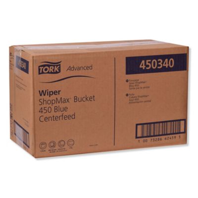 Image showing  Advanced Shopmax Wiper Shop Towels, Blue, 200/Bucket, 2-Pack