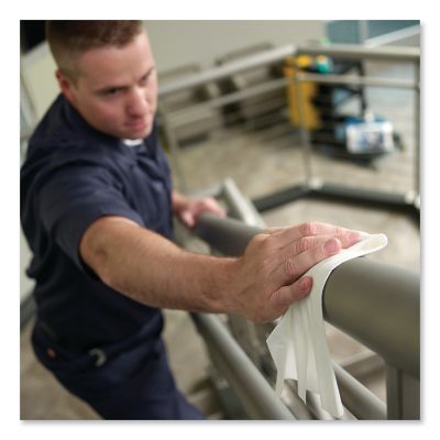 Image showing 5 th Tork Heavy-Duty Cleaning Cloths, White, 50/Pack, 6-Pack