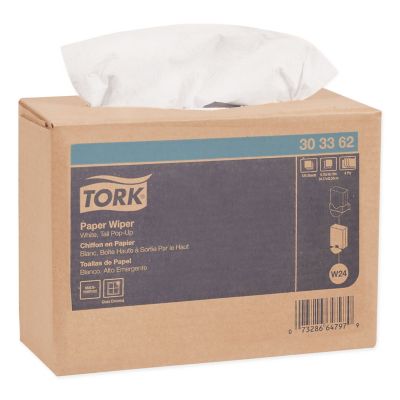 Tork Multi-Purpose Paper Wipers, 9.75 in. x 16.75 in., White, 125/Box, 8 Boxes/Carton