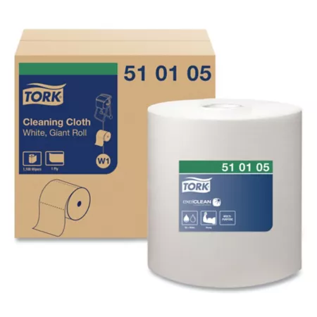 Tork Cleaning Cloths 12.6" x 13.3" White 1 100 Wipes/Roll Cleaning Cloths & Dusters