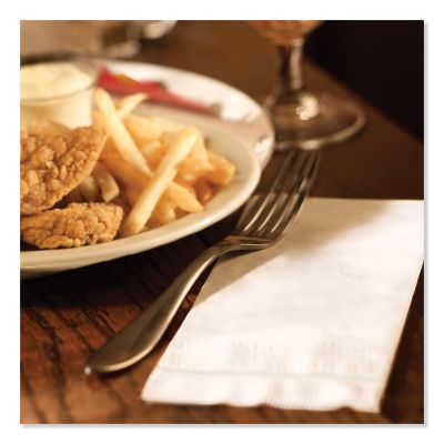 Image showing 6 th Tork Advanced 1/8-Fold 3-Ply Dinner Napkins, 17 in. x 16.125 in., White, 1,740 pc.