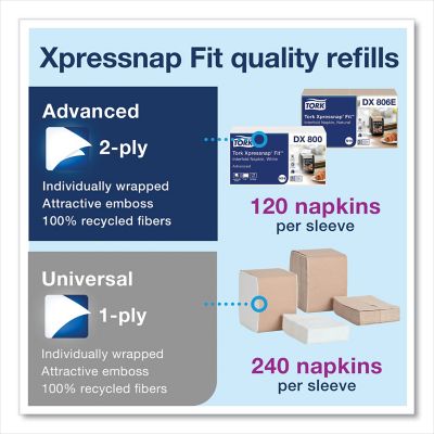 Image showing  Xpressnap Fit Tabletop Napkin Dispenser, 4.4 in. x 5.6 in. x 6.7 in., Black