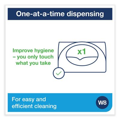 Image showing  Small Bracket Wiper Dispenser, 8.42 in. x 4.22 in. x 5.74 in., White