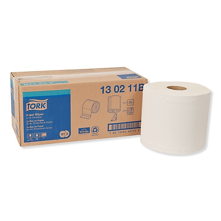 Tork Paper Wiper, Centerfeed, 2-Ply, 9 in. x 13 in., White, 800/Roll, 2 Rolls/Carton