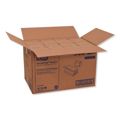 Image showing  Xpressnap Interfold Dispenser Napkins, 1-Ply, 13 in. x 8.5 in., Natural, 500/Pack, 12 Pack/Carton