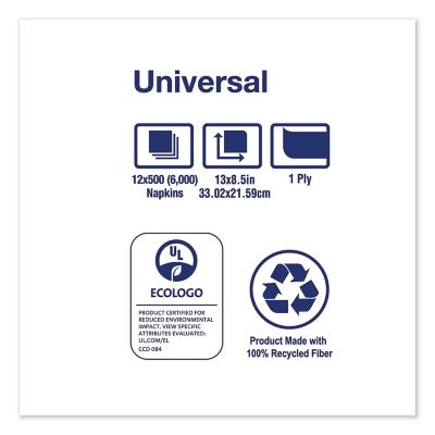 Image showing  Xpressnap Interfold Dispenser Napkins, 1-Ply, 13 in. x 8.5 in., Natural, 500/Pack, 12 Pack/Carton