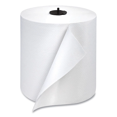 Tork Basic Paper Wiper Towel Rolls, 7.68 in. x 1,150 ft., White, 4 Rolls/Carton