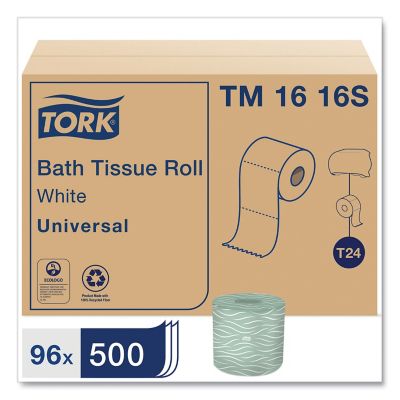 Image showing  Universal Bath Tissue, Septic Safe, 2 Ply, 500 Sheets, Pack of 96 Rolls