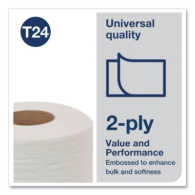 Image showing 5 th Tork Universal Bath Tissue, Septic Safe, 2 Ply, 500 Sheets, Pack of 96 Rolls