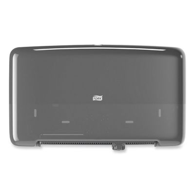 Tork Elevation Twin Mini Jumbo Bath Tissue Roll Dispenser, 17 in. x 5.69 in. x 10.13 in., Black