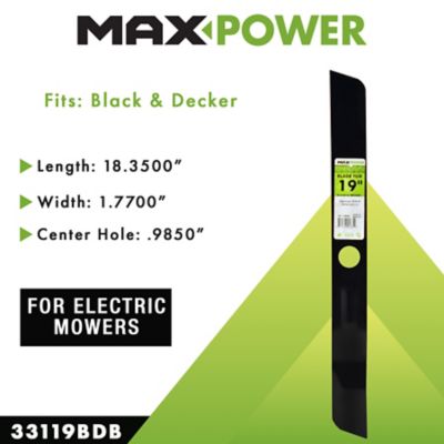 Image showing  19 in. Mulching Lawn Mower Blade for Black & Decker Mowers, Replaces OEM 90541433-01