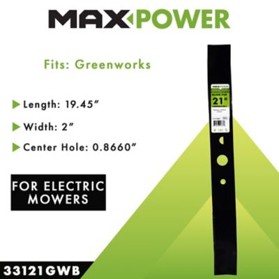 Image showing  21 in. Mulching Lawn Mower Blade for Greenworks and Kobalt Mowers, Replaces OEM 29423 and 535386