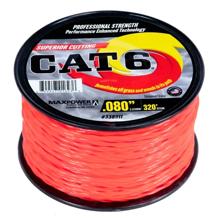 MaxPower CAT6 Twisted Cutting Line 0.08 in x 320 ft Trimmer Lines Spools & Blades