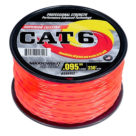 MaxPower CAT6 Twisted Trimmer Line, 0.095 in. x 230 ft.