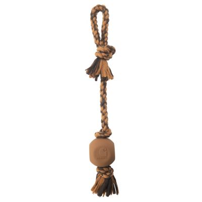 Carhartt Rubber Ball Dog Rope Pull Toy