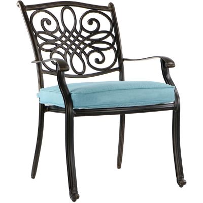 Image showing  Monaco 7 pc. Patio Dining Set, with 4 Dining Chairs, 2 Swivel Rockers, and a Tile-Top Table, MONDN7PCSW-2-BLU
