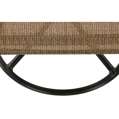 Image showing  7 pc. Manor Outdoor Dining Set, Includes 6 Swivel Rockers and Large Cast-Top Dining Table