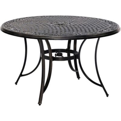 Image showing  5 pc. Fontana Outdoor Dining Set, Includes 4 Sling Chairs and Cast-Top Table