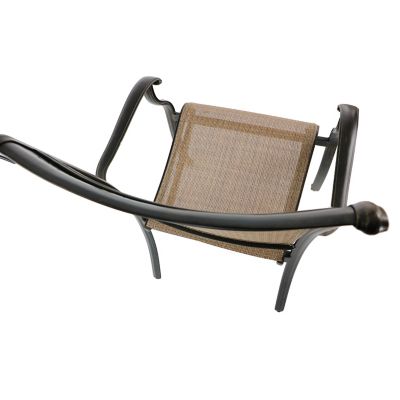 Image showing  5 pc. Fontana Outdoor Dining Set, Includes 4 Sling Chairs and Cast-Top Table