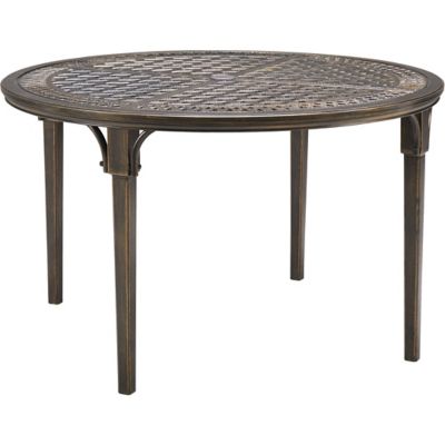 Image showing  5 pc. Brigantine Outdoor Dining Set with 50 in. Round Cast Table and 4 Contoured-Sling Swivel Rockers