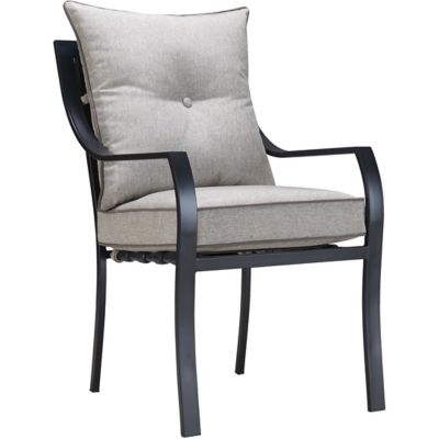 Image showing  7 pc. Lavallette Dining Set, Includes 4 Chairs, 2 Swivel Rockers and Glass-Top Table, Silver