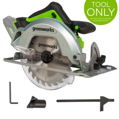 Greenworks 24V Cordless Battery 7-1/4 in. Brushless Circular Saw (Tool Only) Solid tool