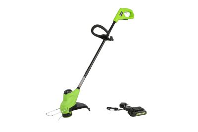 Greenworks 12 in. Cordless 24V 2.0Ah TORQDRIVE String Trimmer with USB Battery and Charger Weeds be gone