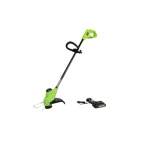 Greenworks 10 in. Cordless 24V 2.0Ah TORQDRIVE String Trimmer, Battery and Charger Included