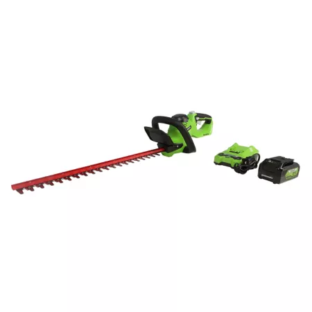 Greenworks 22 in 24V Cordless Hedge Trimmer with 4.0 Ah Battery and USB Charger Hedge Trimmers